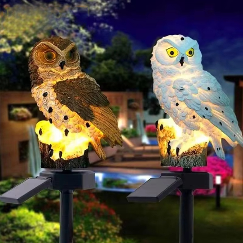 Solar Owl Garden Stake Lights  - Outdoor Lighting Effects 评论和价格