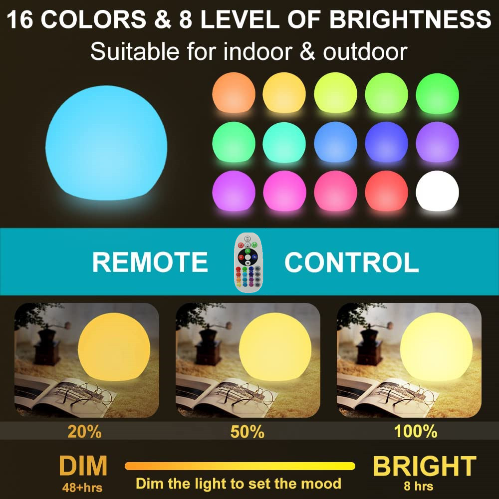 Rechargeable LED Glowing Ball  - Outdoor Lighting Effects 评论和价格