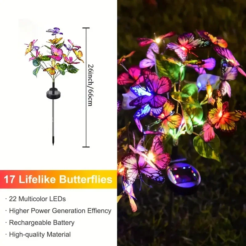 Solar LED Butterfly Garden Lig - Outdoor Lighting Effects 评论和价格