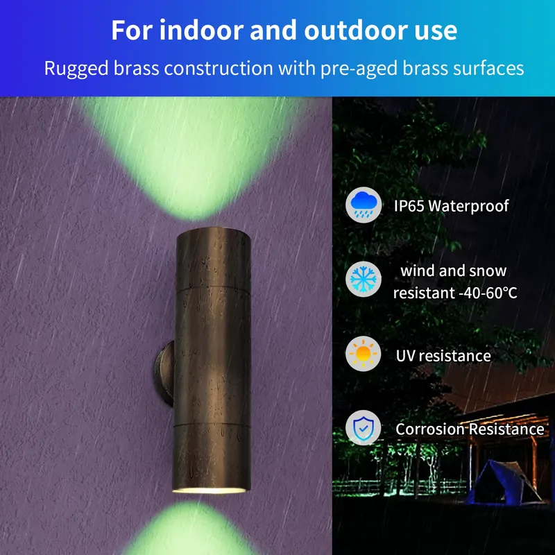 Durable Brass Outdoor LED Wall - Outdoor Lighting Ip65 评论和价格