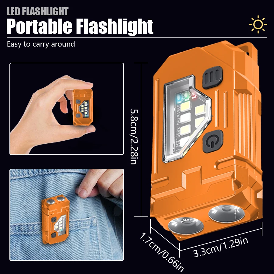Mini Keychain EDC Flashlight R - Outdoor Lighting Black 评论和价格