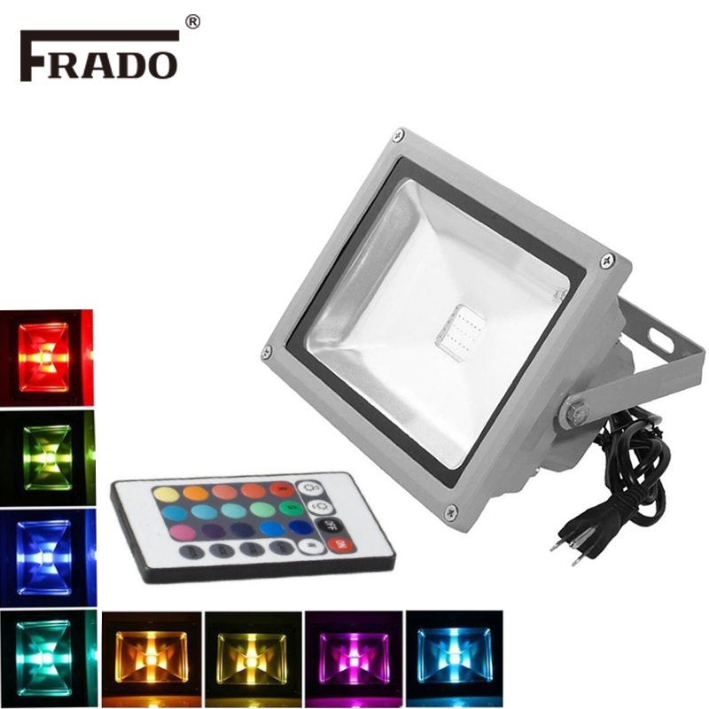 RGB LED Flood Lights 10W LED E - Outdoor Lighting Uk 评论和价格