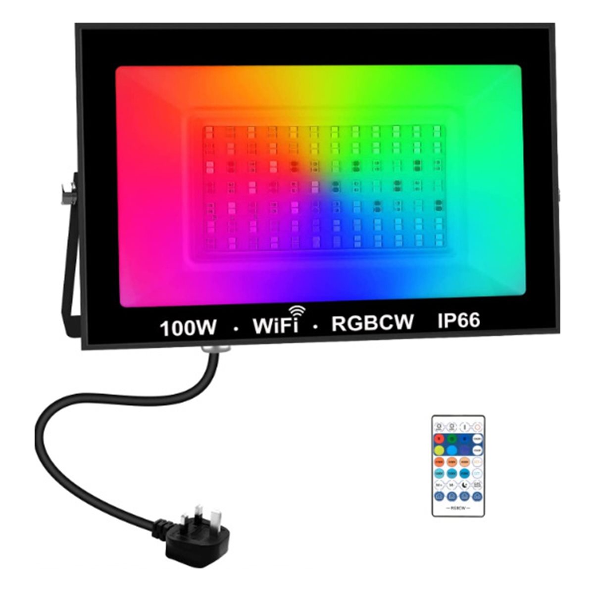 AA19 100W RGBCW LED Flood Ligh - Outdoor Lighting Uk 评论和价格
