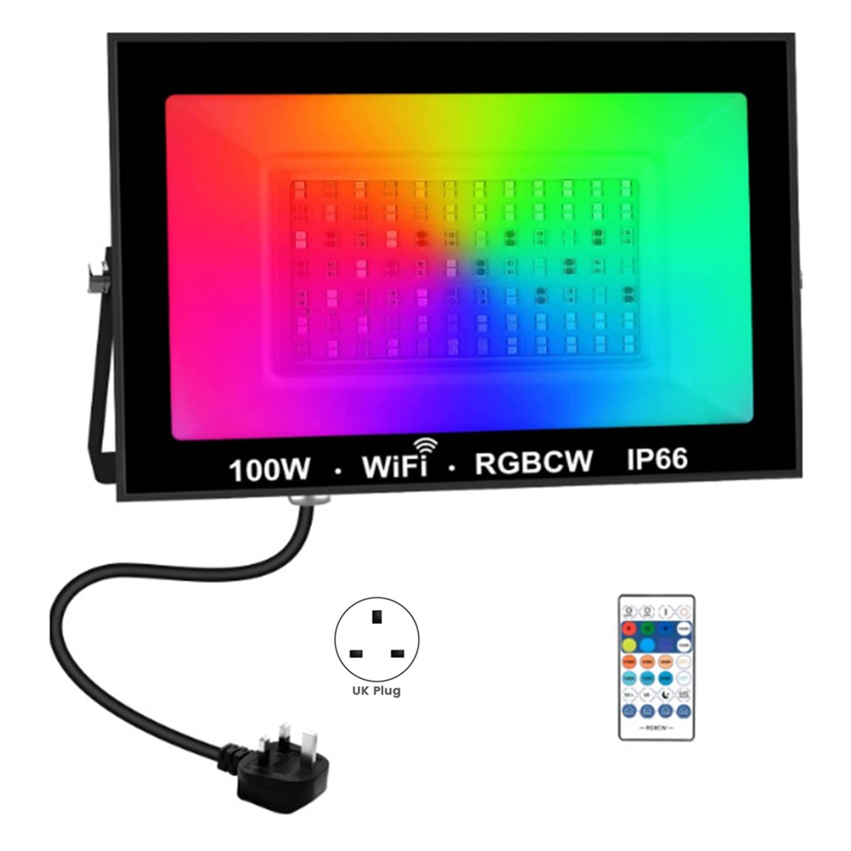 AA19 100W RGBCW LED Flood Ligh - Outdoor Lighting Uk 评论和价格