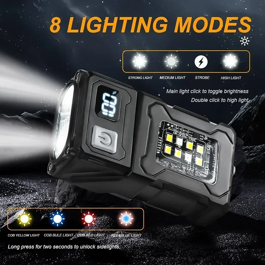 Mini USB Recharge LED Flashlig - Outdoor Lighting Black 评论和价格