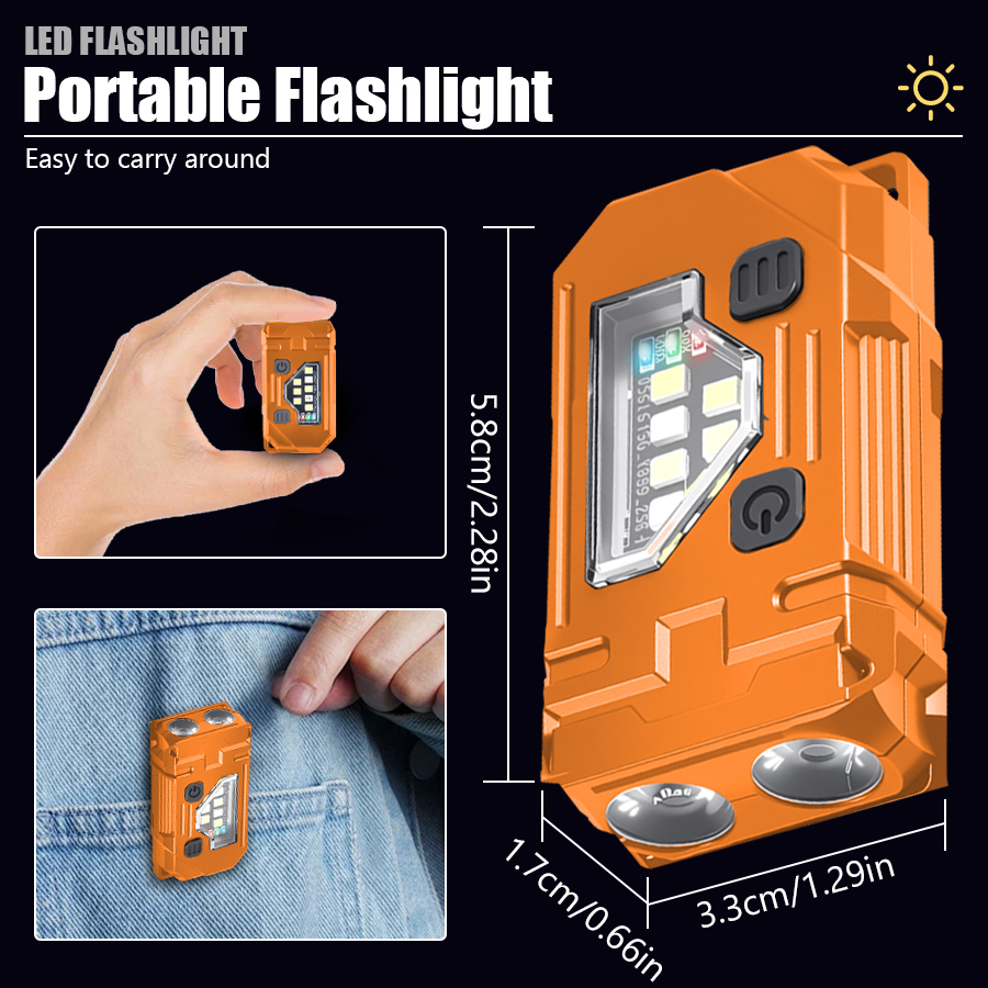 Mini Keychain EDC Flashlight R - Outdoor Lighting Black 评论和价格