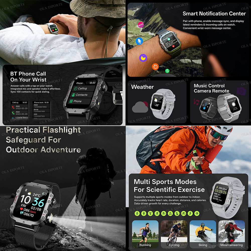 Military Outdoor Smart Watch M - Outdoor Lighting Track 评论和价格