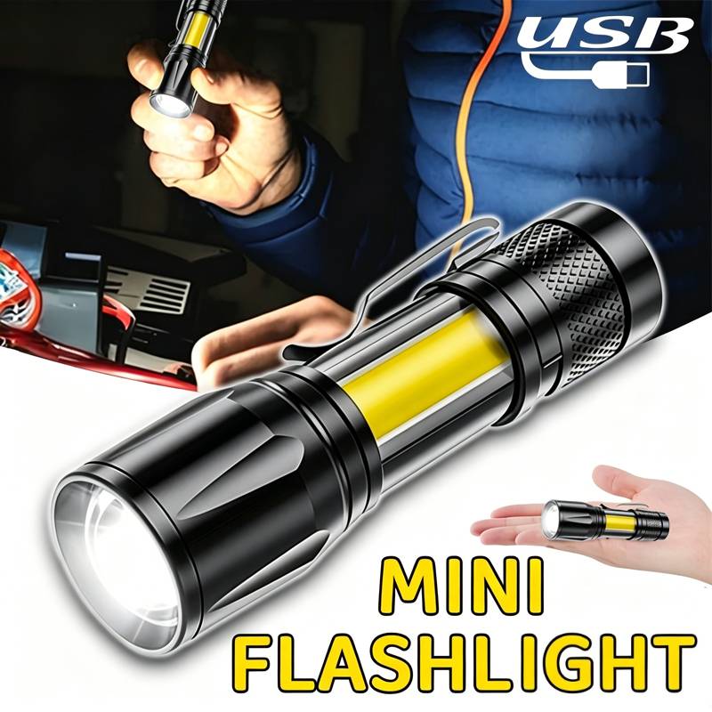 Mini LED Flashlight COB Floodl - Outdoor Lighting Black 评论和价格