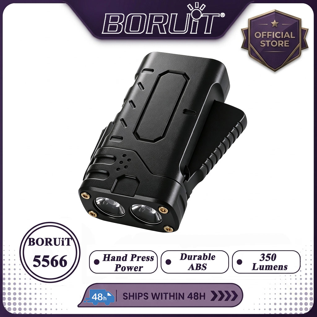 BORUIiT Hand Crank EDC LED Fla - Outdoor Lighting Black 评论和价格