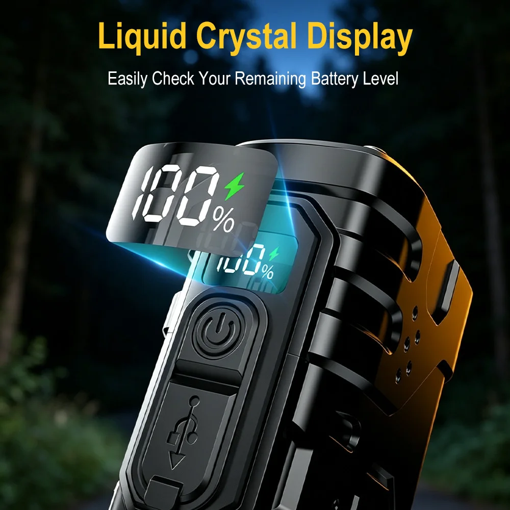 BORUIiT Hand Crank EDC LED Fla - Outdoor Lighting Black 评论和价格