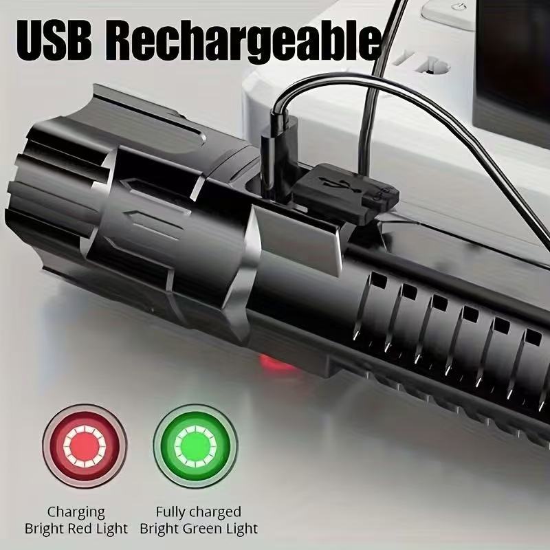 New High-power Led Flashlight  - Outdoor Lighting Black 评论和价格