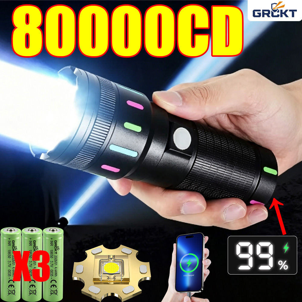 80000CD Most Powerful LED Flas - Outdoor Lighting Black 评论和价格