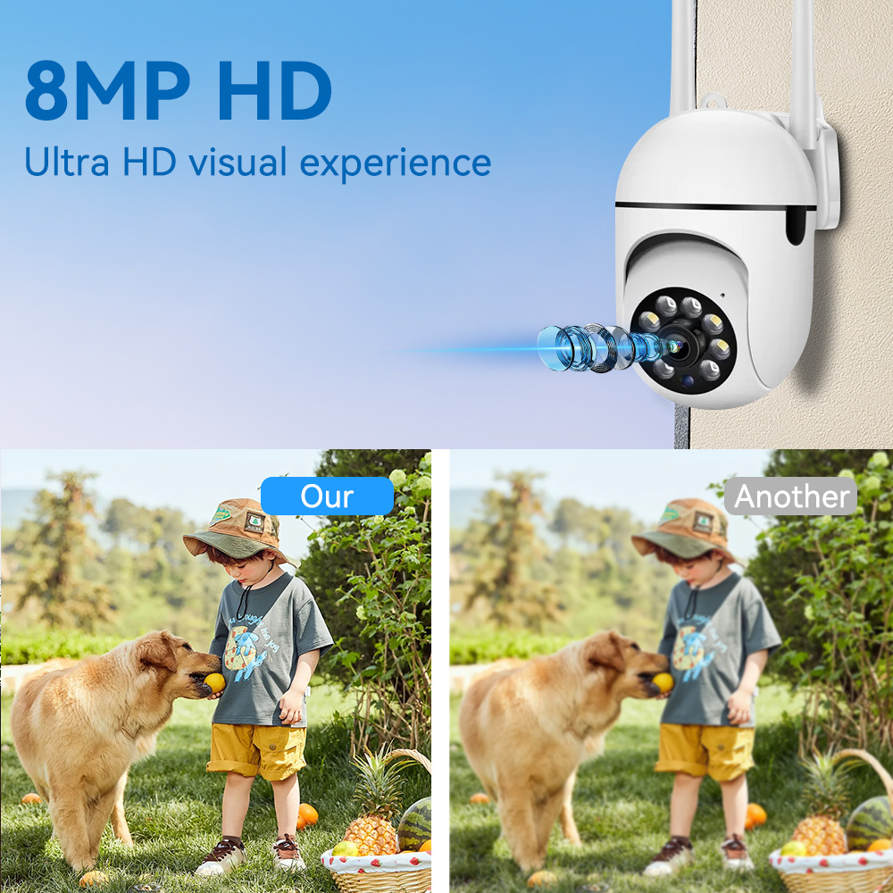 8MP 2.4G Wifi IP CCTV Camera C - Outdoor Lighting Track 评论和价格